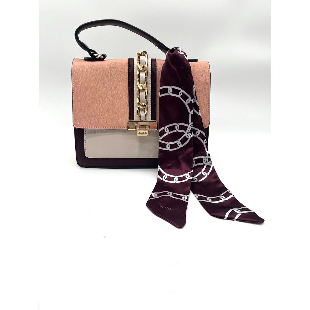 Aldo Anniebrook Chain Colorblock Purse with Scarf - Picture 4 of 10